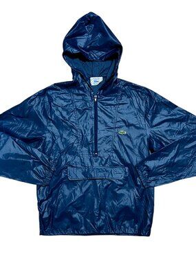 Lacoste x IZOD Vintage 1990s Half Zip Nylon Windbreaker Jacket, Men's Small